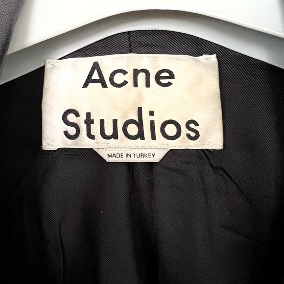 SOLD Acne Studios New Merlyn Black Leather Jacket - Size 34 - Picture 4 of 5